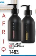 Afriq Hand Lotion Or Hand Wash-200ml Each