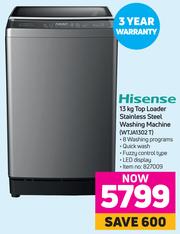 hisense 13kg top loader game