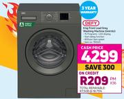 Defy 6Kg Front Load Grey Washing Machine DAW382