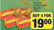 Savemor Lemon Cream Biscuits-4x150g