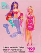 Steffi 29cm Mermaid Twins Doll Or Hair Colour-Each