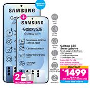 2 x Samsung Galaxy S25 Smartphone-On 4.8GB Red Core + Red Flexi 160