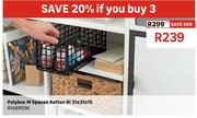 Spaceo Polybox M Rattan Bl 31 x 31 x 15 81489936