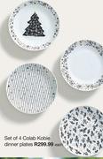 Set Of 4 Colab Kobie Dinner Plates-Each