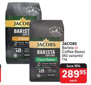 Jacobs Barista Or Coffee Beans (All Variants)-1Kg Each