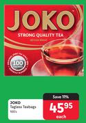 Joko Tagless Teabags-100's Each