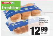 Spar Freshline Hamburger Or Hot Dog Rolls-6s Per Pack