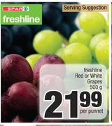 Spar Freshline Red Or White Grapes-500g Per Punnet