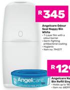 Anglecare Odour Seal Nappy Bin White