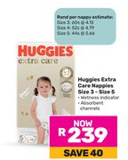 Huggies Extra Care Nappies Size 3-5