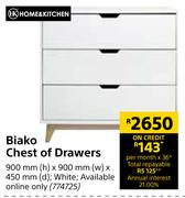 Home & Kitchen Biako Chest Of Drawers-900mm (h) x 900mm (w) x 450mm (d)