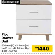 Home & Kitchen Pico Drawer Unit-600mm (h) x 515mm (w) x 450mm (d)