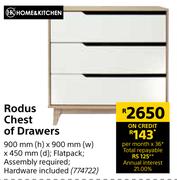 Home & Kitchen Rodus Chest Of Drawers-900mm (h) x 900mm (w) x 450mm (d)