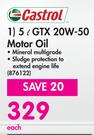 Castrol GTX 20W-50 Motor Oil-5L