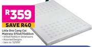 Little One Camp Cot Mattress 970x670x60cm