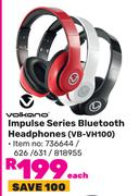 Volkano Impulse Series Bluetooth Headphones VB-VH100-Each