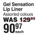 Yardley Gel Sensation Lip Liner Assorted Colours