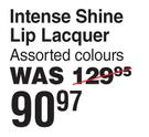 Yardley Intense Shine Lip Lacquer Assorted Colours