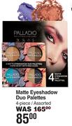 Palladio Matte Eyeshadow Duo Palettes 4 Piece Assorted