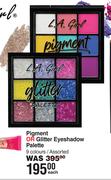 L.A.Girl Pigment Or Glitter Eyeshadow Palette 9 Colours Assorted-Each