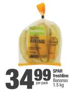 Spar Freshline Bananas-1.5Kg Per Pack