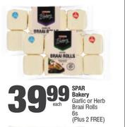 Spar Bakery Garlic Or Herb Braai Rolls 6s Plus 2 Free