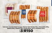Food Lover's Gourmet Smoked Sausages-For Any 3