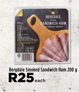 Bergdale Smoked Sandwich Ham-200g Each