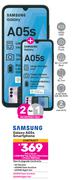2 x Samsung Galaxy A05s Smartphone-On 1.3GB Red Top Up Core More Data + Promo 1GB Data