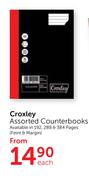 Croxley Assorted Counterbooks-Each
