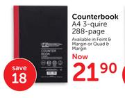 Counterbook A4 3-Quire 288-Page