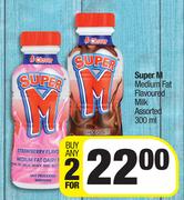 Super M Medium Fat Flavoured Milk Assorted-For Any 2 x 300ml