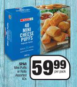 Spar Mini Puffs Or Rolls Assorted-40 Per Pack