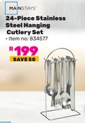 Mainstays 24 Piece Stainless Steel Hanging Cutlery Set