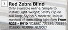 Red Zebra Blind