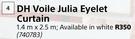 Designhouse Voile Julia Eyelet Curtain 1.4m x 2.5m