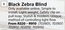 Black Zebra Blind