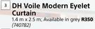Designhouse voile Modern Eyelet Curtain 1.4m x 2.5m