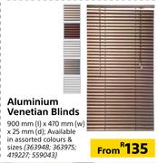 Designhouse Aluminium Venetian Blinds 900mm x 470mm