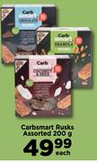Carbsmart Rusks Assorted-200g Each