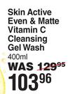 Garnier Skin Active Even & Matte Vitamin C Cleansing Gel Wash-400ml