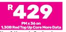 Samsung Galaxy A15 Smartphone-On 1.3GB Red Top Up Core More Data