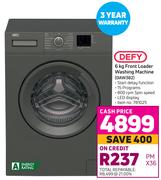 Defy 6 Kg Front Loader Washing Machine DAW382