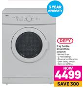Defy 5 Kg Tumble Dryer (White) DTD258