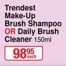 Trendest Make Up Brush Shampoo Or Daily Brush Cleaner-150ml Each