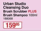 Urban Studio Cleansing Duo Brush Scrubber Plus Brush Shampoo 100ml