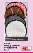 Basics Makeup Remover Reusable Pad 4 Pack-Per Pack