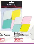 Basics Cosmetic Sponges 4 Piece-Per Pack