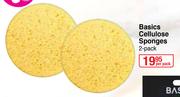 Basics Cellulose Sponges 2 Pack-Per Pack