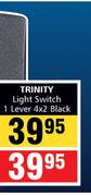 Trinity Light Switch 1 Lever 4x2 Black